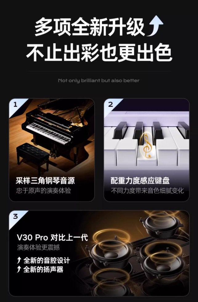 讓專業(yè)更輕盈，讓啟蒙更智能——特倫斯便攜鋼琴V30Pro